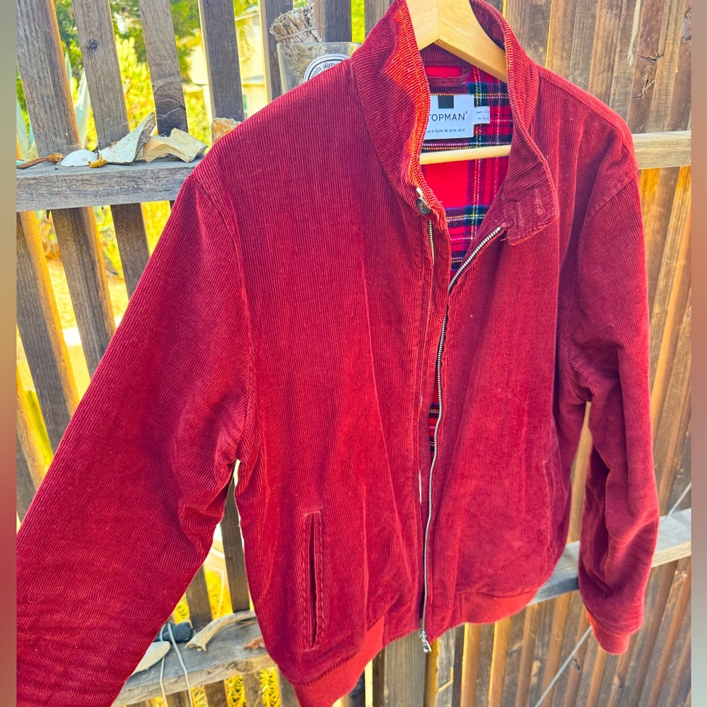 Vintage Topman Burgundy Corduroy Jacket